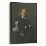 Classic Baroque Portrait - Gentleman in Elegant Dark Attire with Hat