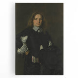 Classic Baroque Portrait - Gentleman in Elegant Dark Attire with Hat