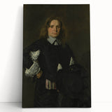 Classic Baroque Portrait - Gentleman in Elegant Dark Attire with Hat