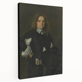 Classic Baroque Portrait - Gentleman in Elegant Dark Attire with Hat