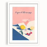 Abstract art print featuring swirling patterns in muted earth tones, framed with a white mat, suitable for dining room decor.