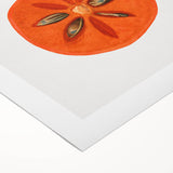 Art Deco poster featuring a colorful fruit still life on rolled canvas, suitable for dining room or bathroom wall art.