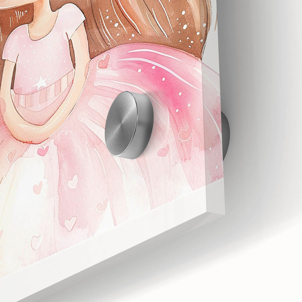 Unicorn Girl Watercolor Print - Playroom Wall Art
