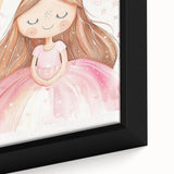 Unicorn Girl Watercolor Print - Playroom Wall Art