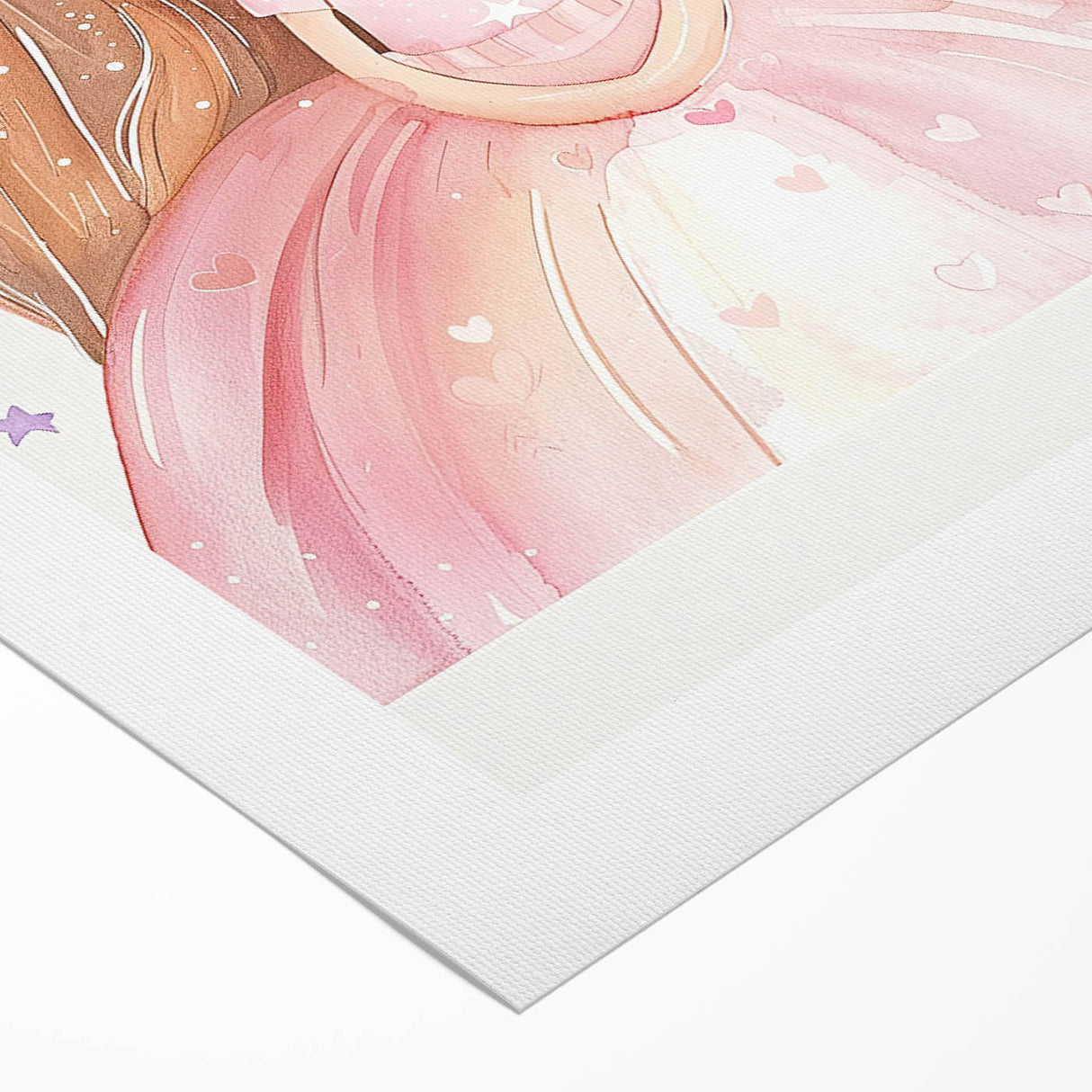Unicorn Girl Watercolor Print - Playroom Wall Art
