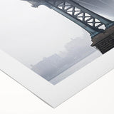 Rolled canvas showcasing a vibrant landscape bridge design, featuring rich colors and intricate details, designed for home decor or art enthusiasts, presented in a protective cardboard tube.