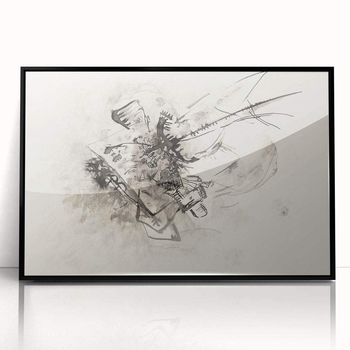 Abstract Monochrome Art - Modern Wall Decor in Black and White