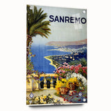 Retro Sanremo Travel Poster – Vintage Italian Riviera Art