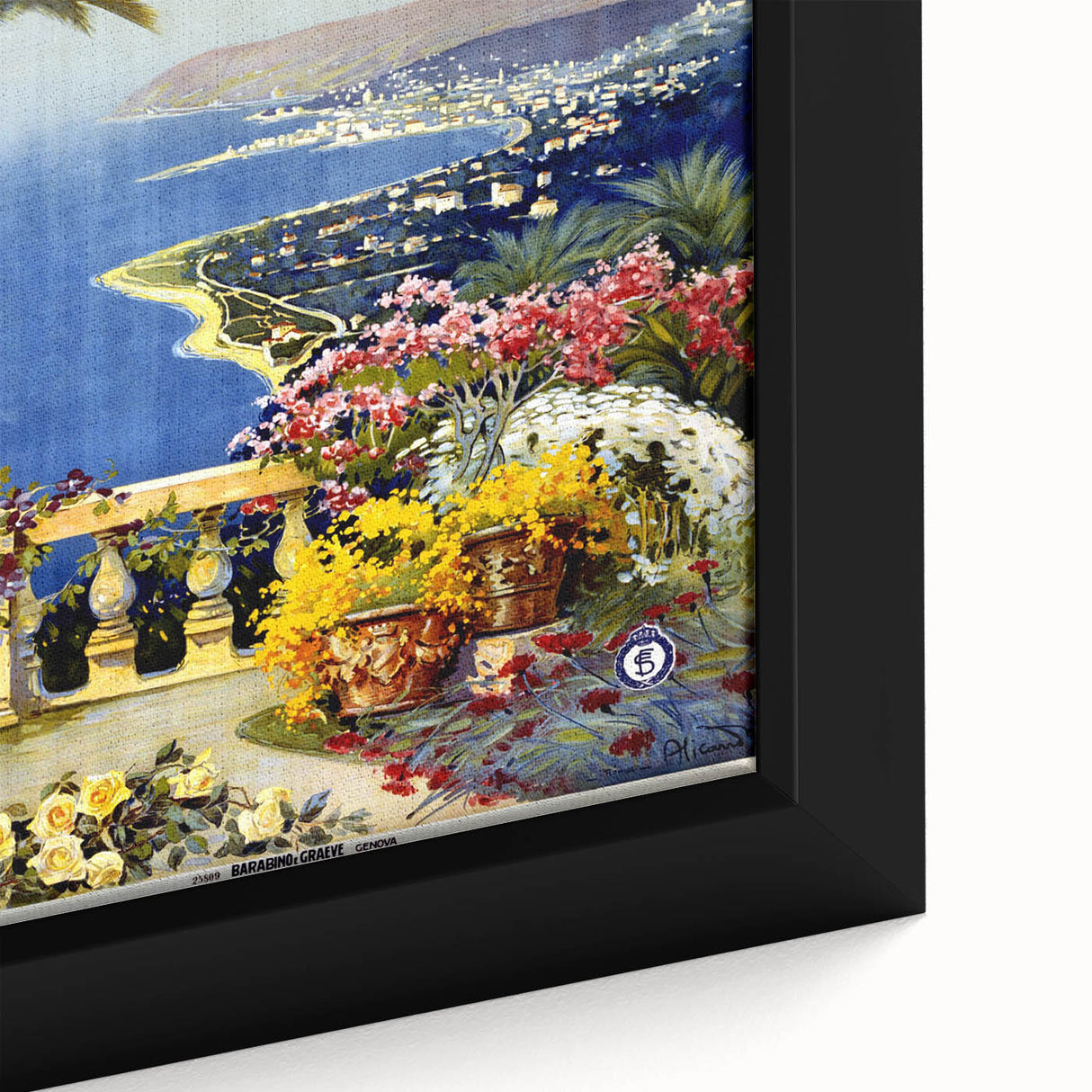 Retro Sanremo Travel Poster – Vintage Italian Riviera Art