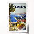 Retro Sanremo Travel Poster – Vintage Italian Riviera Art