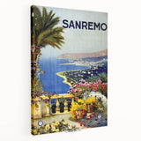 Retro Sanremo Travel Poster – Vintage Italian Riviera Art