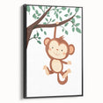 Playful Monkey Hanging - Boys Room Wall Art Kids Wall Art Prints