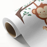 Playful Monkey Hanging - Boys Room Wall Art Kids Wall Art Prints