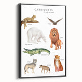 Carnivores Kids Educational Wall Art - Learning Poster for Classrooms