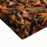 Large art of a black and white landscape painting on stretched canvas, featuring a serene tree scene.