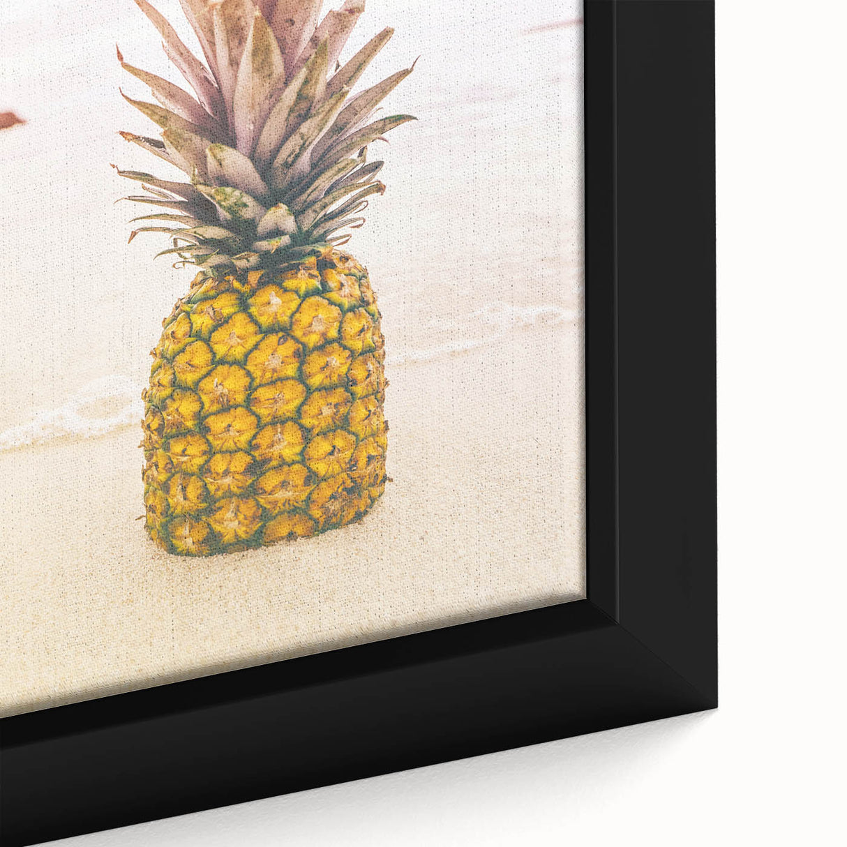 Extra large framed canvas featuring a textured, colorful abstract design in vibrant summer hues, ideal for living room decor.