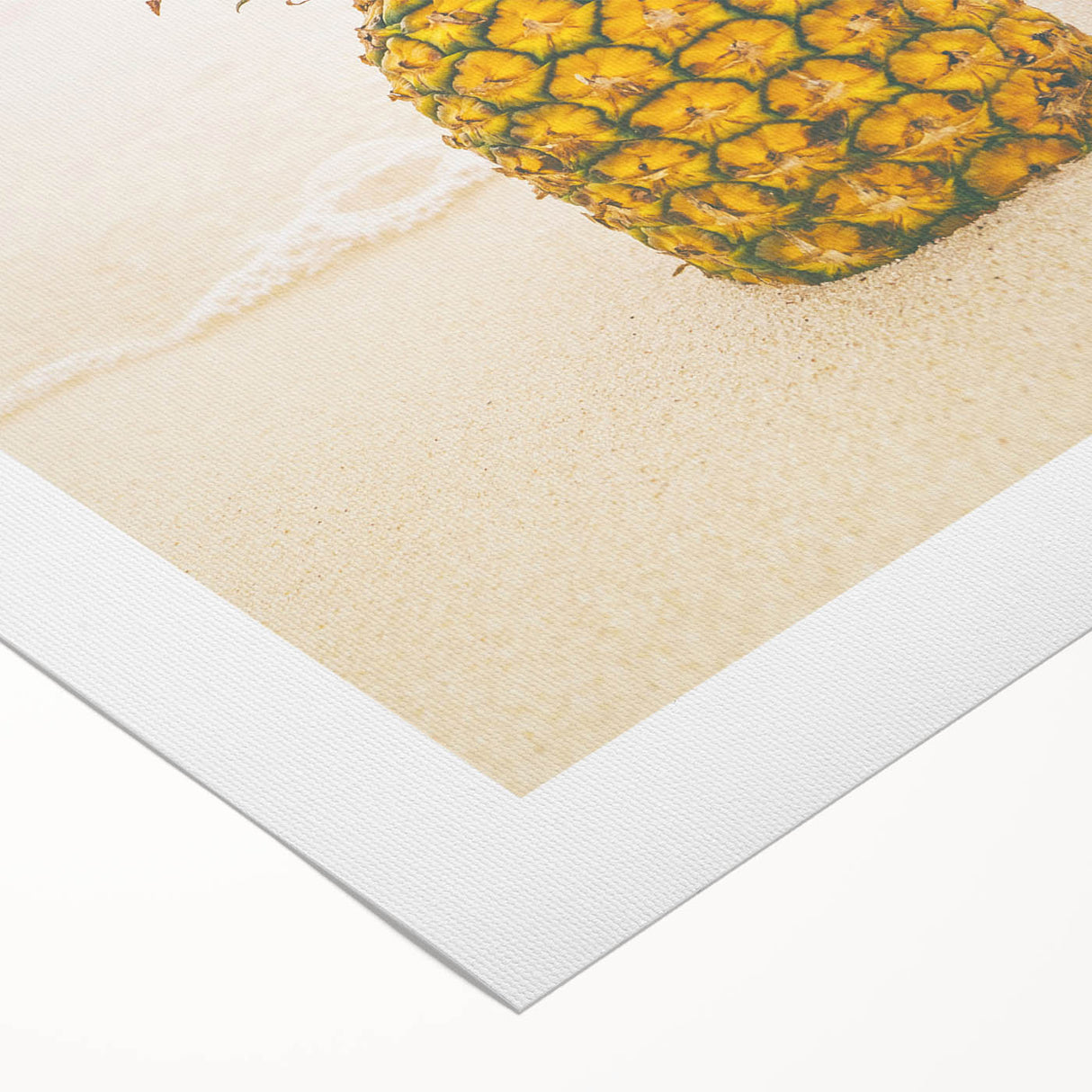 Art deco poster of a stylized summer scene on rolled canvas, featuring vibrant colors, ideal for dining room wall art.