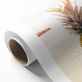 Art deco poster featuring a vibrant summer scene on rolled canvas, ideal for nursery wall art or dining room decor.