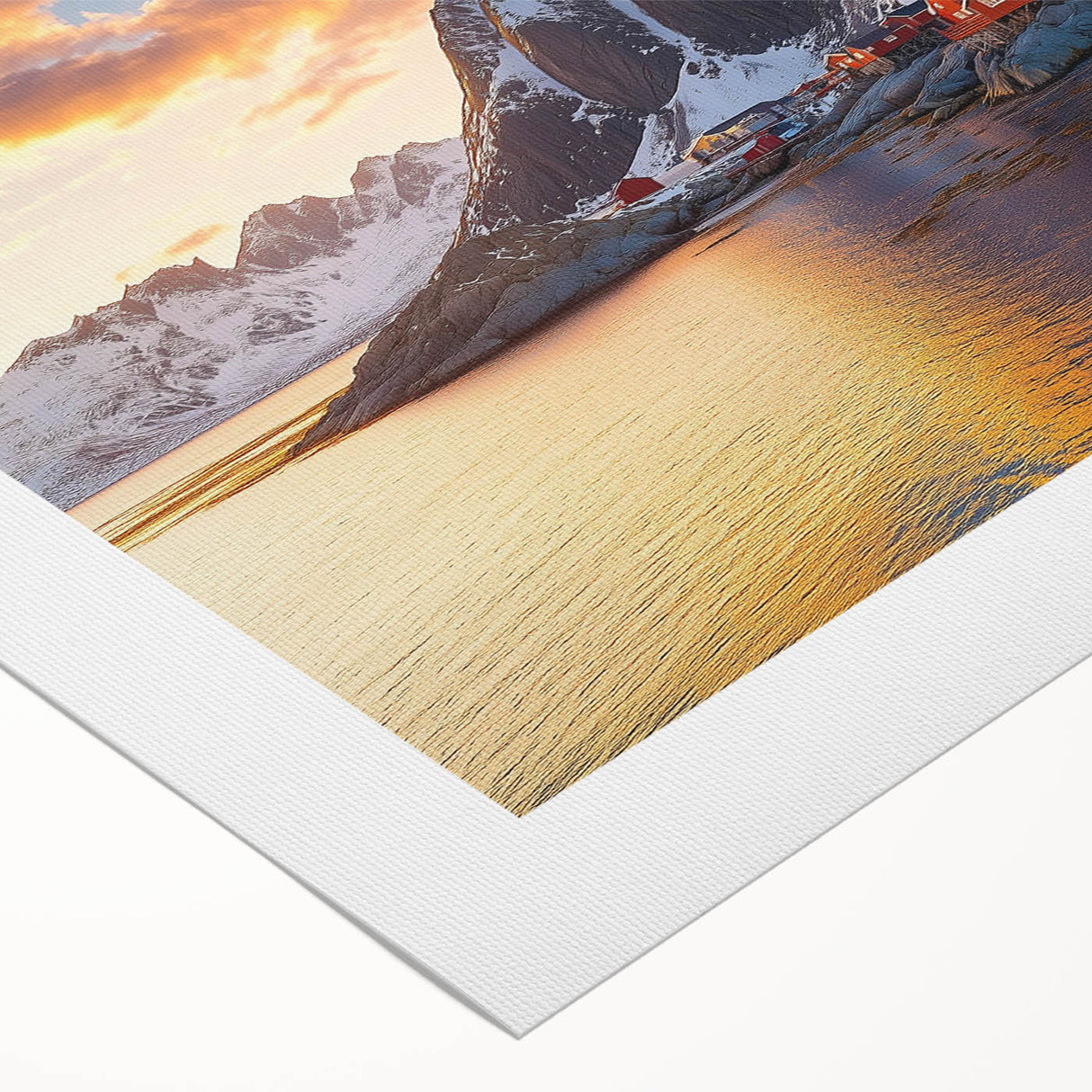 Stunning rolled canvas showcasing a vibrant landscape of majestic cliffs against a bright blue sky, perfect for home decor or art enthusiasts. Packaged securely for delivery.