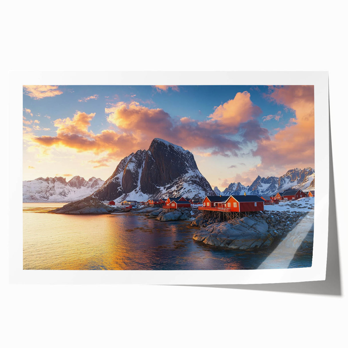 Stunning rolled print of a dramatic cliff landscape, showcasing vibrant colors and intricate details on high-quality canvas, ideal for home decor and art enthusiasts.