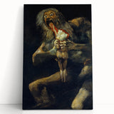 Famous Romantic Era Art - Goya's Saturn Devouring His Son Canvas Art