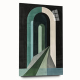 Modern Archway Perspective Art - Geometric Dining Room Canvas