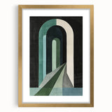 Modern Archway Perspective Art - Geometric Dining Room Canvas