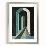 Modern Archway Perspective Art - Geometric Dining Room Canvas