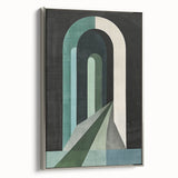 Modern Archway Perspective Art - Geometric Dining Room Canvas