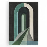 Modern Archway Perspective Art - Geometric Dining Room Canvas