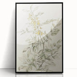 Botanical Floral Sketch Living Room Wall Art – Canvas Print