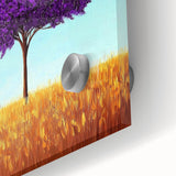 Purple Tree Office Wall Art – Vibrant Modern Office Décor