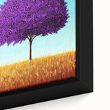 Purple Tree Office Wall Art – Vibrant Modern Office Décor