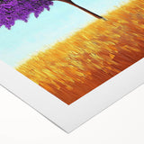 Purple Tree Office Wall Art – Vibrant Modern Office Décor