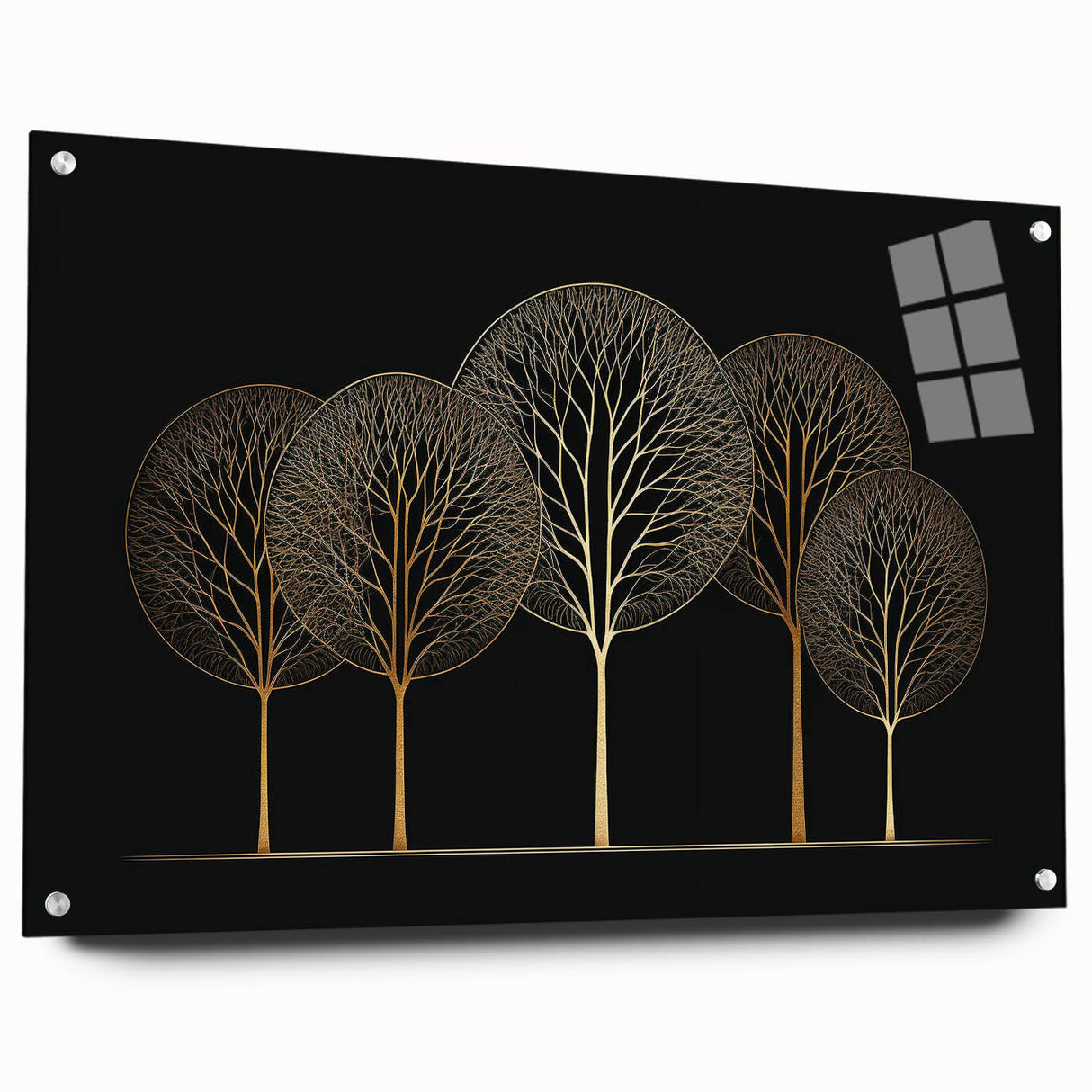 Beautiful abstract floral wall art displayed in a side view, featuring vibrant colors and intricate details, secured with stylish pins, perfect for home decor.