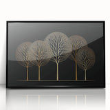 Framed abstract floral wall art featuring vibrant colors and intricate designs, set in a sleek black frame, perfect for modern home decor. Ideal for adding a touch of elegance to any living space.