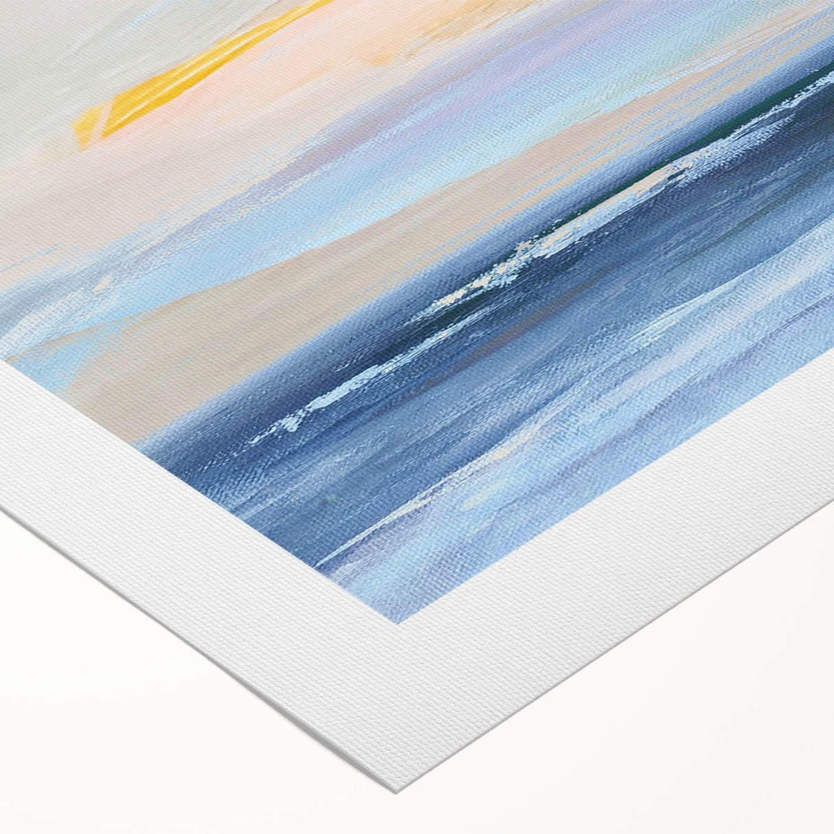 Abstract landscape wall art on rolled canvas showcasing vibrant colors and fluid shapes, ideal for modern home decor. Packaged securely in a protective tube.