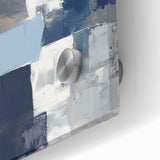 Modern Abstract Wall Art – Textured Blue and Beige Blocks