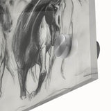 Close-up of a vibrant acrylic glass artwork showcasing a colorful animal design, perfect for modern home decor, highlighting intricate details and vivid hues.