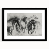 Black-framed animal-themed artwork with a white mat, showcasing intricate designs of various wildlife species, ideal for home decor and nature lovers.
