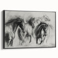 Framed canvas art showcasing a vibrant animal design with a black border, viewed from the side, perfect for enhancing home decor with a contemporary touch.