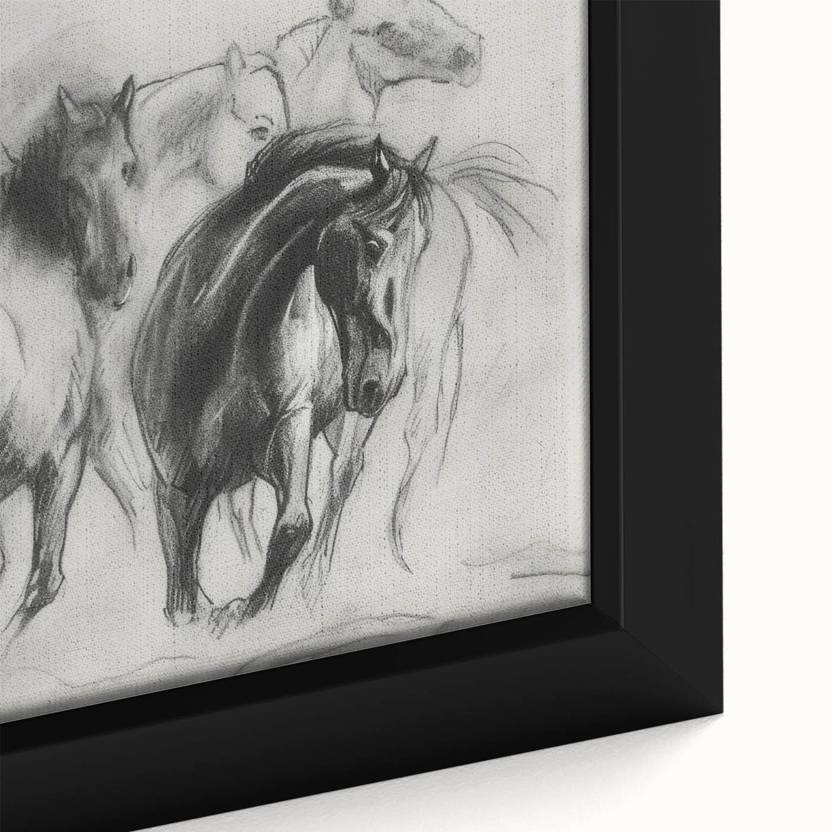 Close-up view of a vibrant framed canvas featuring a detailed animal design, showcasing rich colors and intricate textures, perfect for enhancing any decor.
