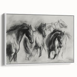 Framed canvas artwork showcasing a vibrant animal design, featuring a white frame and side view, perfect for modern home decor. Ideal for animal lovers and art enthusiasts.