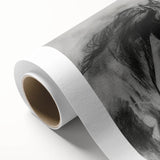 Rolled canvas art showcasing vibrant African animal designs in warm earth tones, elegantly packaged in a protective cardboard tube for safe shipping.