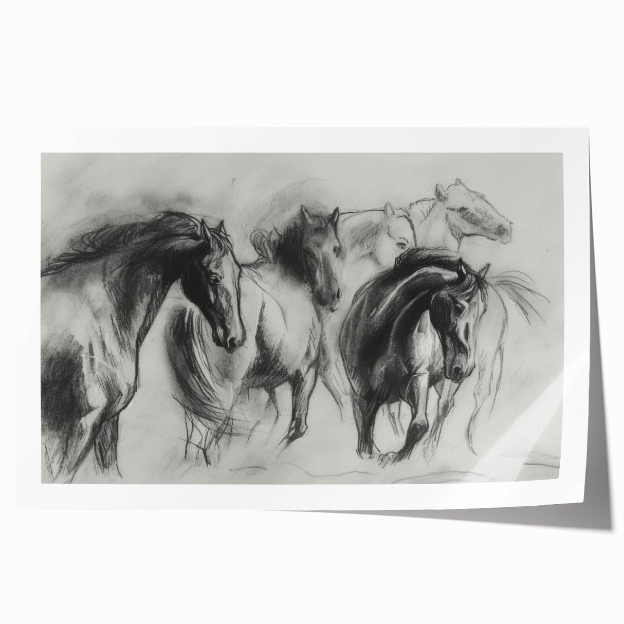Rolled canvas featuring a vibrant animal-themed print with intricate designs, showcasing a variety of wildlife in rich colors, packaged securely in a protective tube for safe transport.