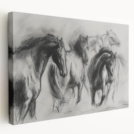Stretched canvas artwork showcasing a vibrant animal design in a side view, perfect for home decor. Ideal for animal lovers and nature enthusiasts.