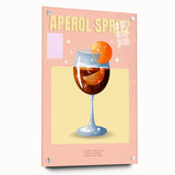 Large abstract wall art on acrylic glass featuring vibrant hues of blue and orange.