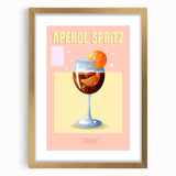 Extra large abstract art print in vibrant orange and red hues on a textured canvas, framed with a gold mat.