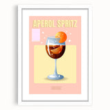 Abstract art print featuring swirling patterns in muted earth tones, framed in white, suitable for dining room decor.