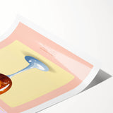 Extra large wall art featuring line art flowers in black on white, rolled print format, ideal for large living room decor.